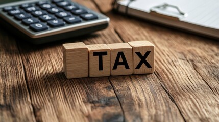 The Tax Wooden Block Letters