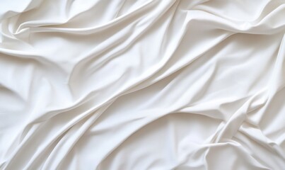 Obraz premium A smooth, white fabric draped elegantly, showcasing soft textures.