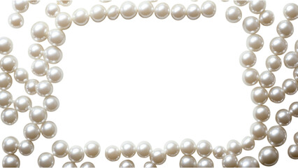 Elegant faux pearl square frame on a pristine white backdrop, perfect for showcasing cherished memories or artistic displays