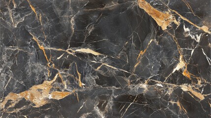 Black Marble Texture With Gold Veins
