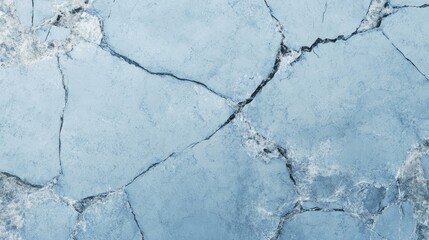 Fototapeta premium Cracked Blue Surface Abstract Texture Background