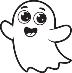 Halloween illustration of ghost