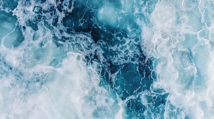Ocean Water Foam Texture Deep Blue White