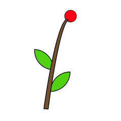  Flat illustration Baby Flower flora blossom with red head