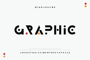 Modern abstract digital alphabet font. Minimal technology typography, Creative urban sport fashion futuristic font and with numbers. vector illustration
