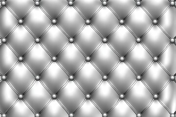 Close-up of tufted leather featuring decorative buttons.