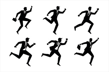 set of silhouettes of people