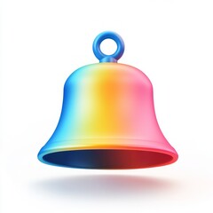 Vibrant Rainbow Bell Icon - Modern Graphic Design