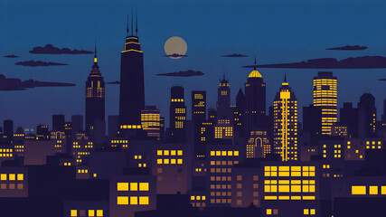 night city skyline