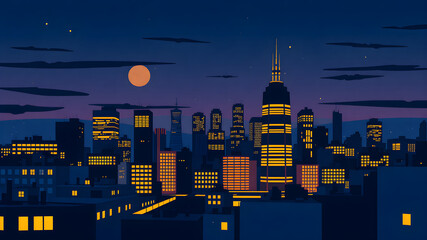 night city skyline