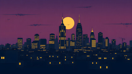 night city skyline
