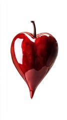 Obraz premium Stunning Red Heart Shaped Dessert Art Piece