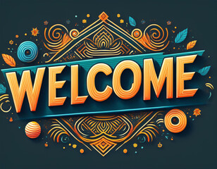Welcome vector art design template