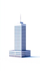 Fototapeta premium Stunning Modern Skyscraper Design: A Digital Architectural Masterpiece