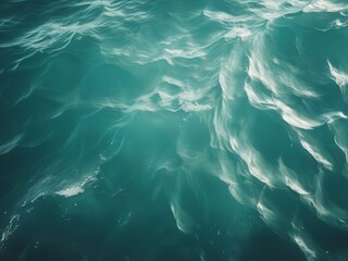 Obraz premium an AI Image Generator, Calm Turquoise Ocean Waves With Gentle Ripples and Sunlit Highlights