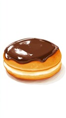 A Delectable Chocolate Glazed Donut, A Sweet Treat
