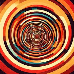 the AI Image Generator, Style Abstract Design with Concentric Circles