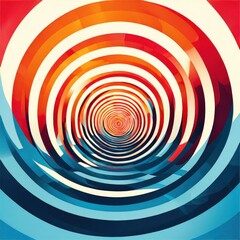 Fototapeta premium the AI Image Generator, Style Abstract Design with Concentric Circles