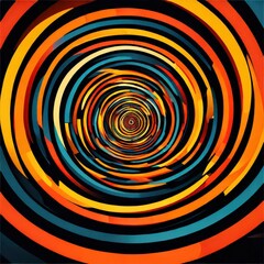 Naklejka premium the AI Image Generator, Style Abstract Design with Concentric Circles