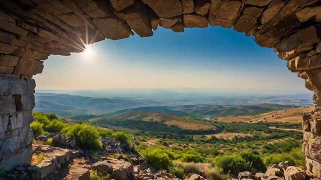 stunning Golan Heights Israel sunny summer day

