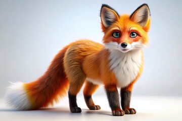 Obraz premium 3D Toy Fox - Detailed Vivid Colors - Bright Lighting