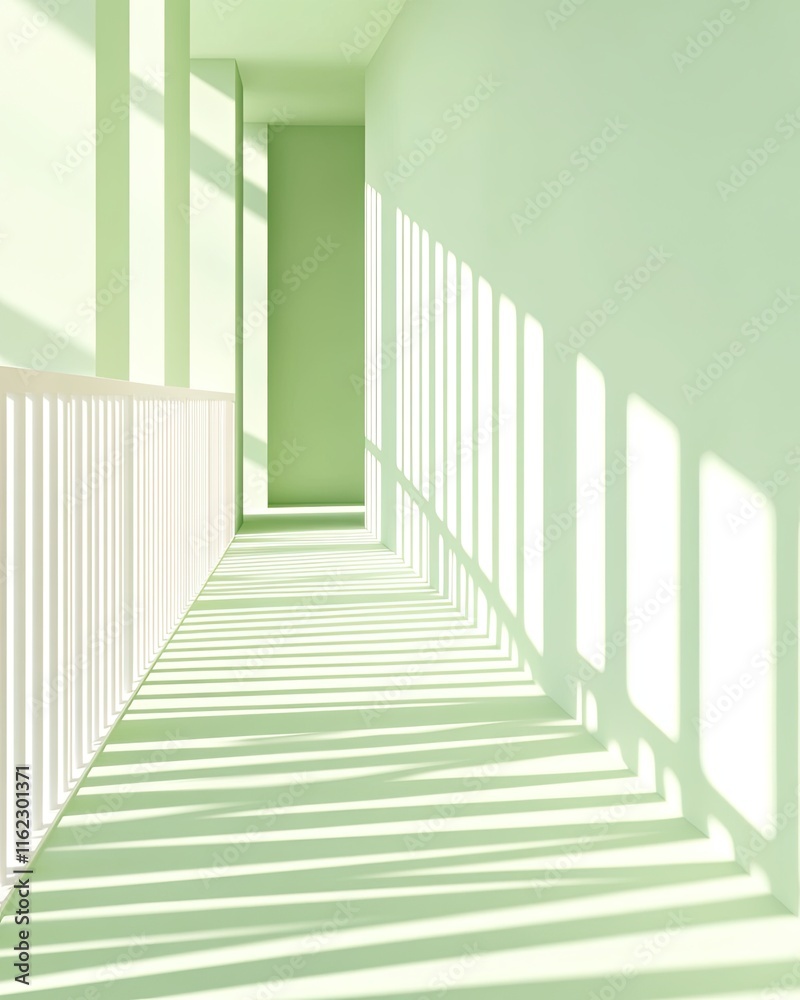 Poster green apples artfully arranged on a soft green surface create a vibrant atmosphere