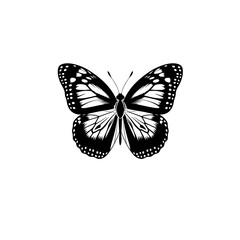 Butterfly silhouettes collection, illustration isolated on white background Pro Vector.monarch butterfly silhouette Clipart image isolated on white background. Beautiful Butterfly Decoration element.