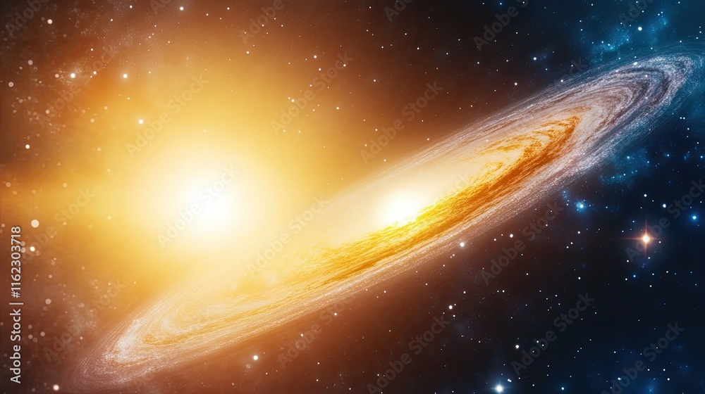 Poster stunning view of andromeda galaxy illuminating the depths of deep space