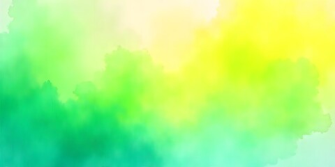 Blurred green and yellow abstract watercolor abstract background 