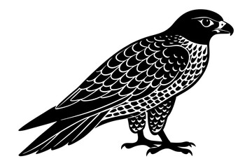 Peregrine Falcon Silhouette Vector Illustration