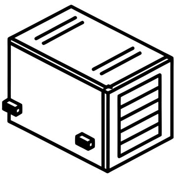 recommend clip art: SSD Drive Line Art Vector Illustration