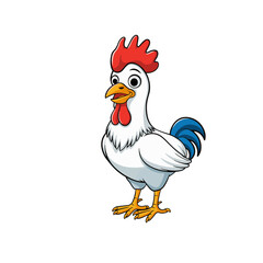 Gamecock set, Rooster collection set isolated on white
.hen a with white background.Chicken silhouettes assortment Pro Vector.