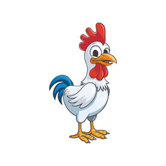 Gamecock set, Rooster collection set isolated on white
.hen a with white background.Chicken silhouettes assortment Pro Vector.