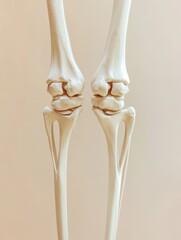 Two white bones, one of which is a knee