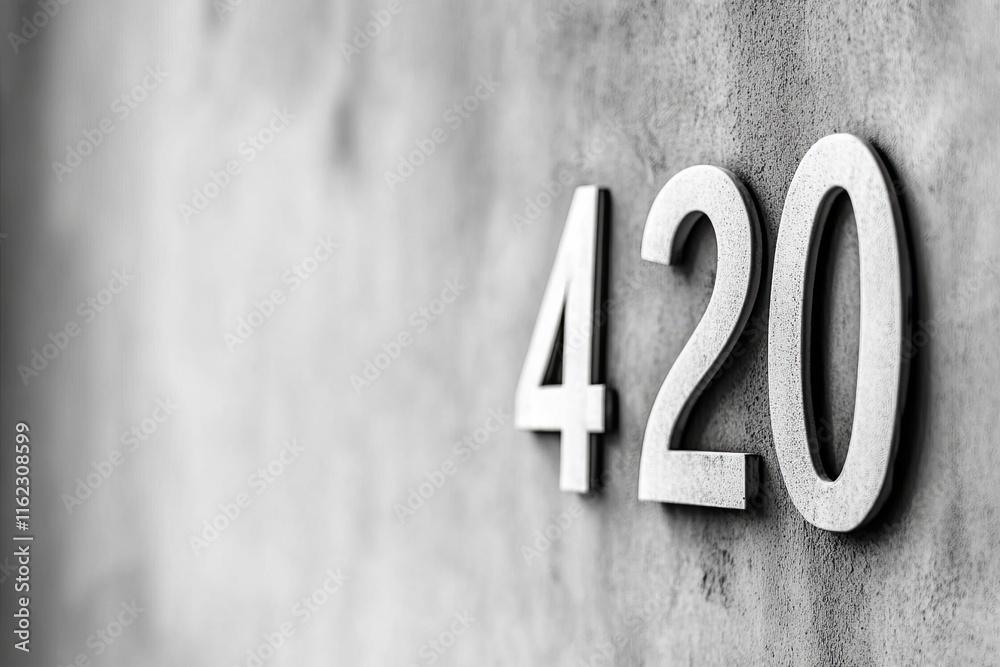 Poster bold typography showcasing numbers enhances minimalist design in clean spaces
