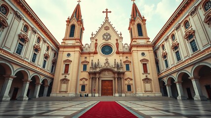 Church of St. Dominic -  Stunning Architectural Photography,  Bright Colors,  Exquisite Detail