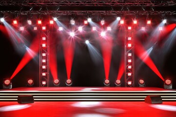 A vacant concert stage awaits its audience at the festival.