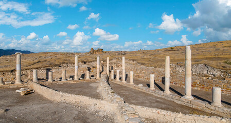The ruins of the ancient city of Tripolis in Denizli Province, Turkey