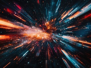 Fototapeta premium Space Filled With Colorful Lights