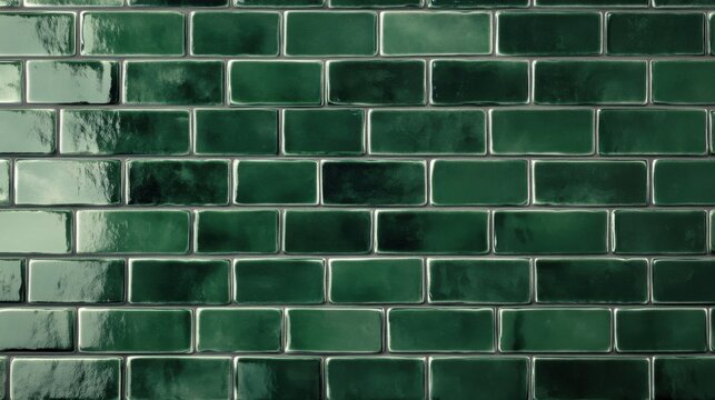 Background of green tiles with a clean and modern design, ideal for use as a wallpaper or screensaver