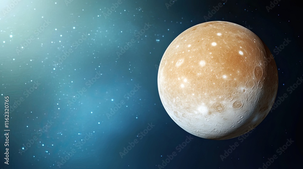 Aufkleber Exploring the Secrets of Ganymede, the Largest Moon in Our Solar System and Its Unique Features