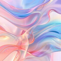 Naklejka premium Abstract Pastel Swirls: A Dreamlike Digital Painting