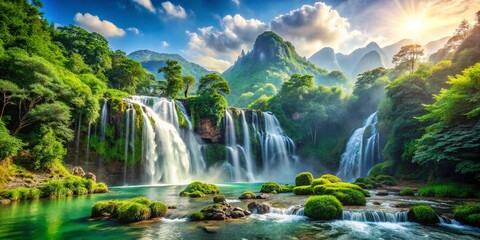 Fototapeta premium Dynamic Nature Scene - Striking Colors & Depth