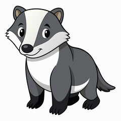 Vector illustration of a Badger