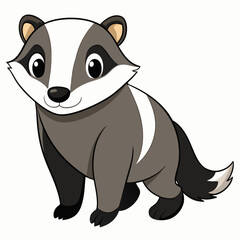 Vector illustration of a Badger