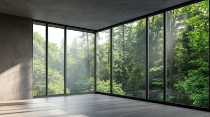 Serene Forest View from Modern Room