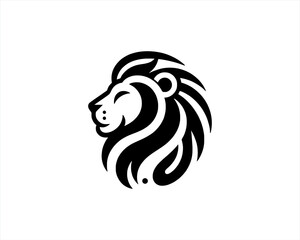 Lion Head Logo Icon Vector illustration. 