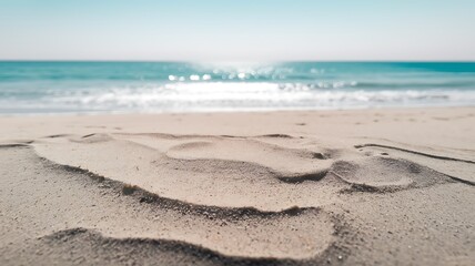 Serene beach vibes with soft sand and sparkling waves