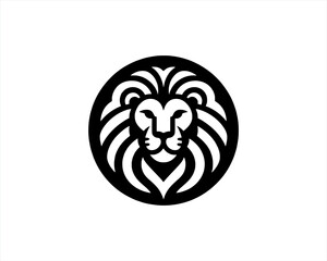 Lion Head Logo Icon Vector illustration. 