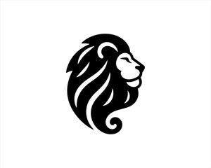 Lion Head Logo Icon Vector illustration. 